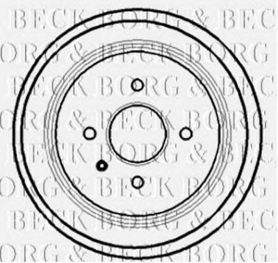 BORG & BECK bbr7127 -  Тормозной барабан
